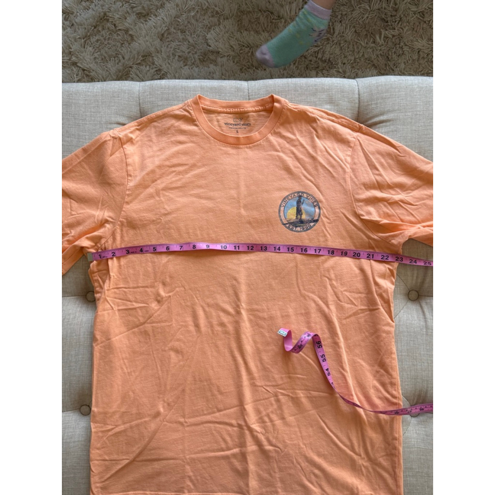 Men's Vineyard Vines Short Sleeve Tee L Orange Blue Paddleboard - Picture 4 of 7